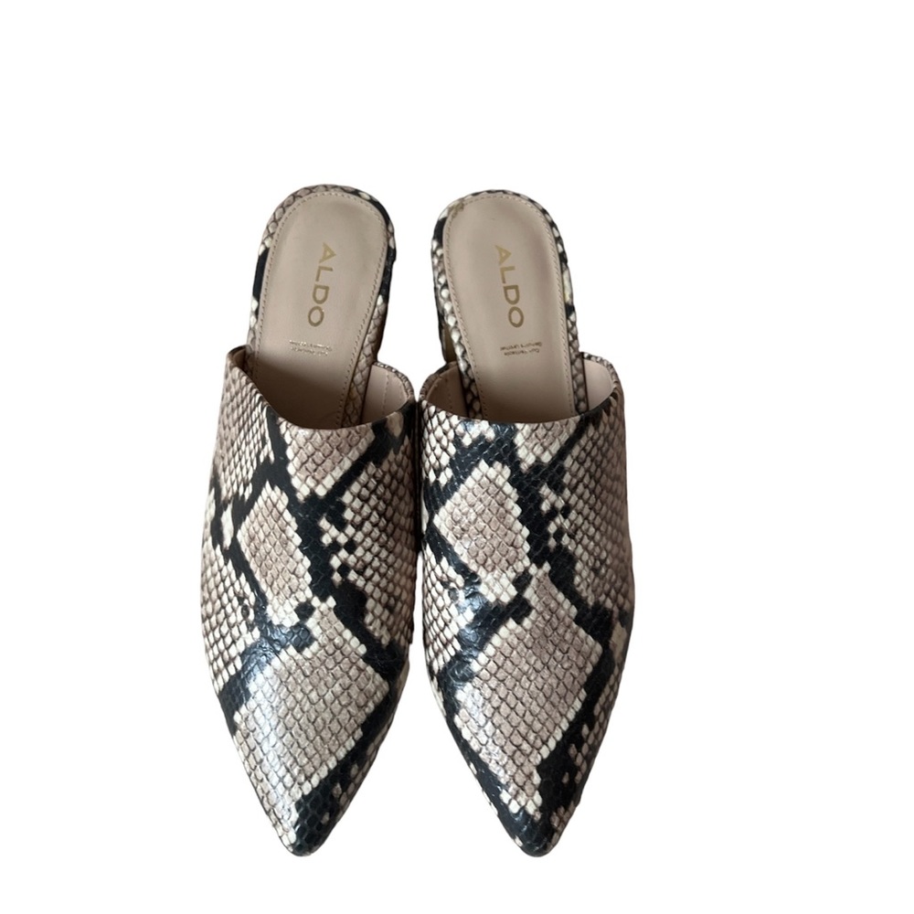 Print Aldo Heeled mules